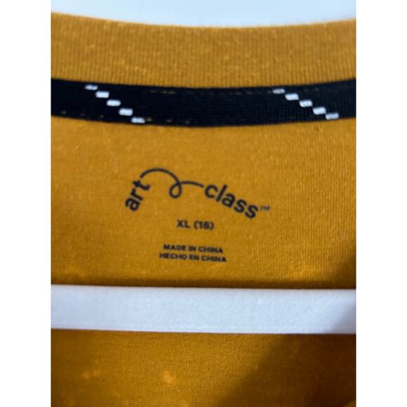 Art Class XL Skeletons Skateboarding Long Sleeve T-Shirt Gold Tee - Picture 3 of 5